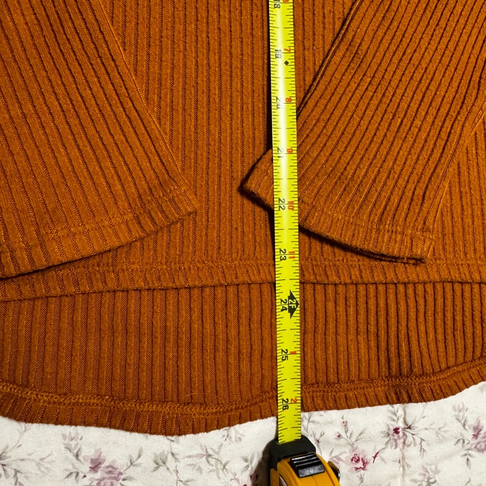 American Eagle Orange Ribbed Shirt Sz L - Picture 5 of 7